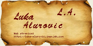 Luka Alurović vizit kartica